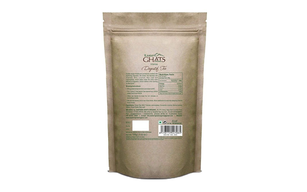 Eastern Ghats Organic Intense Digestif Tea    Pack  100 grams